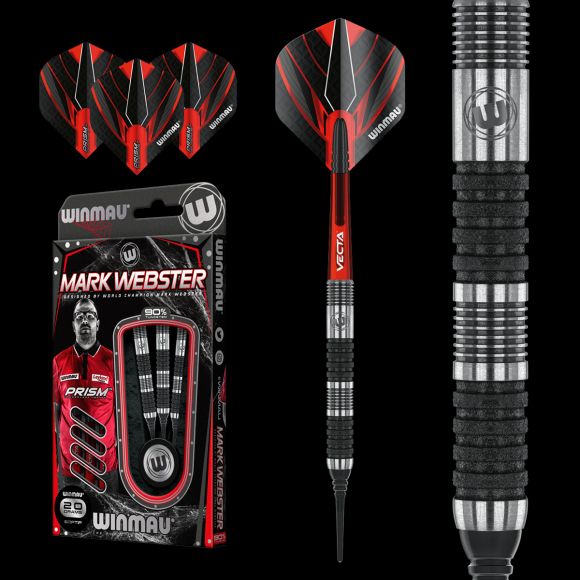 WINMAU MARK WEBSTER ダーツセット Winmau Mark Webster Diamond Grip Soft Tip Darts – Aces and Eagles