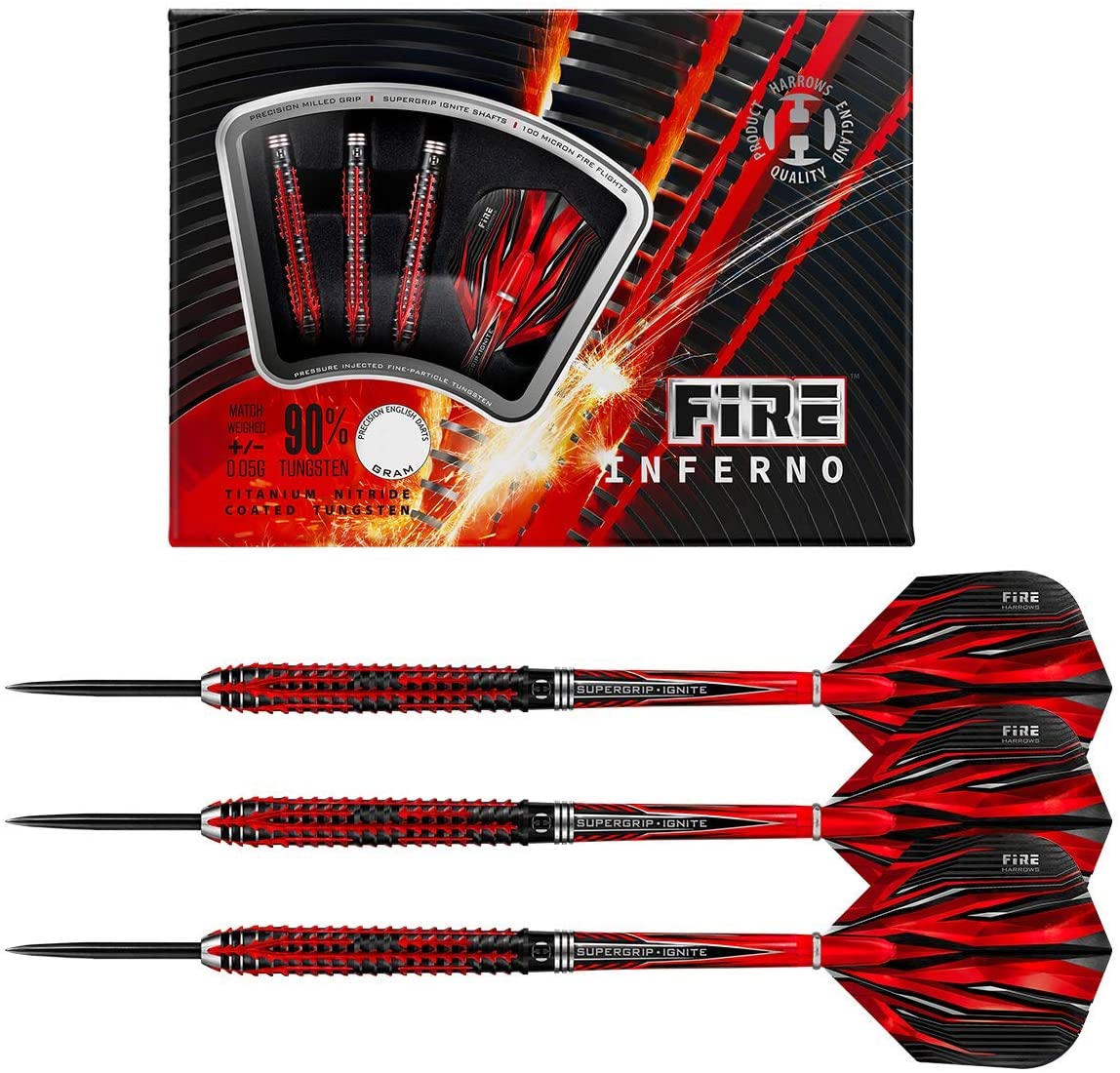 FIRE INFERNO ソフトチップダーツ 20g Harrows Fire Inferno Steel Tip Darts – Aces and Eagles