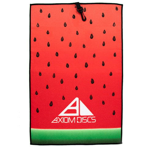 axiom disc golf towel. watermellon edition