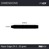 Red Dragon Razor Edge ZX-3 V2 Soft Tip Darts