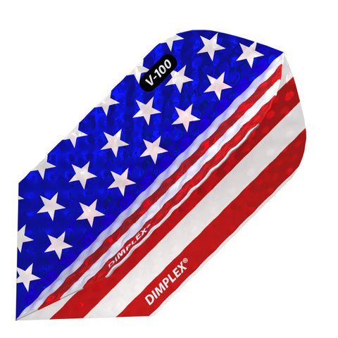 30-9367 V-100 Dimplex Lux Slim Flights Foil USA Flag