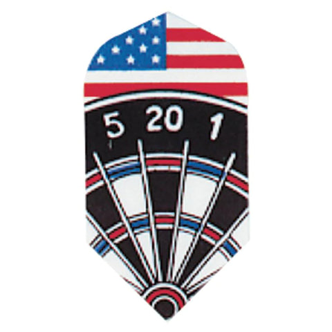 30-2579 V-75 Poly Royal Hard Flights Slim Flag Dartboard